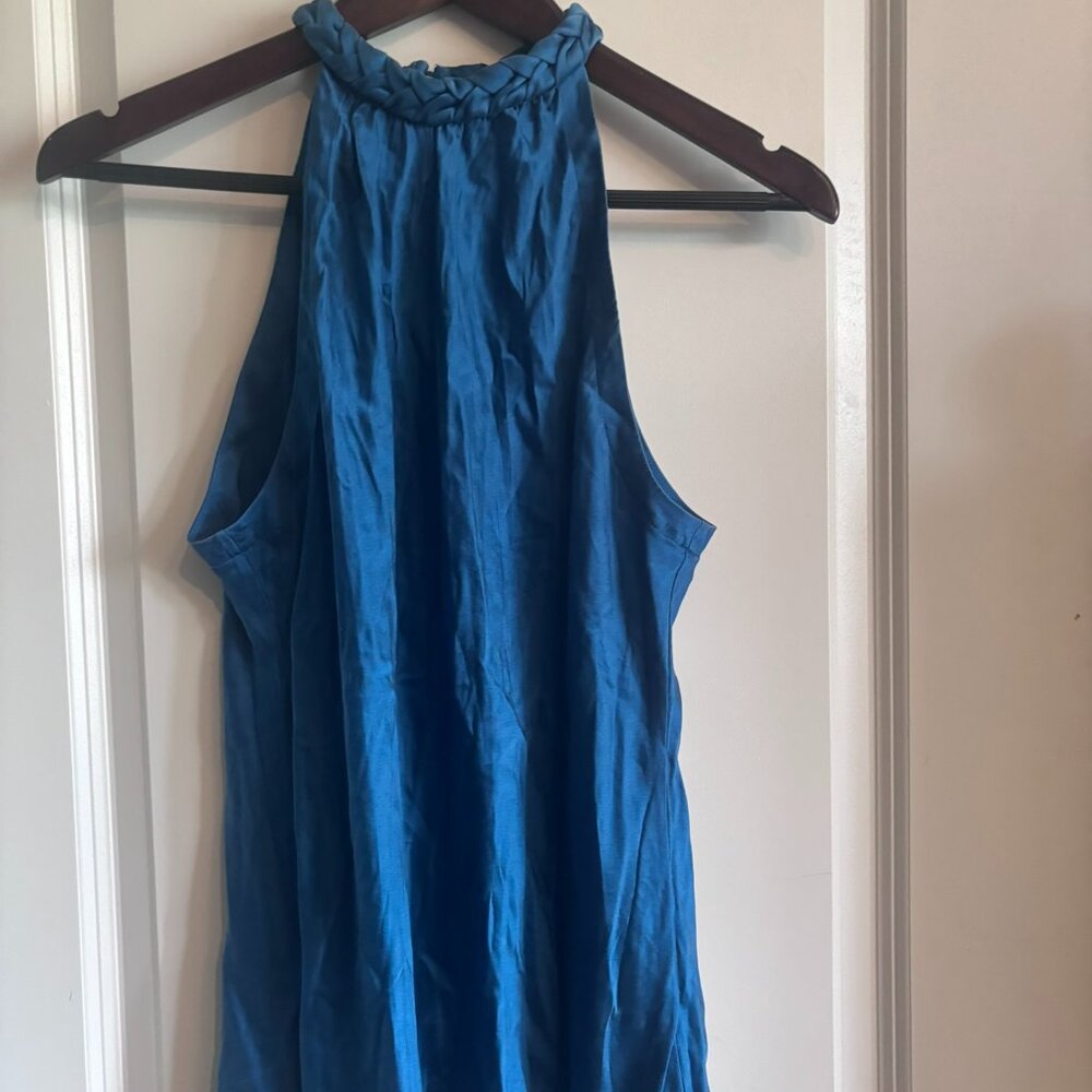 Banana Republic braided collar blouse